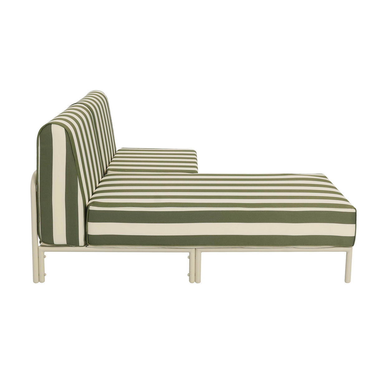 GARTENSOFA mit 2 Sitzplätzen, Khakigrün - Grün, Textil (153/78/144cm) - Oviala