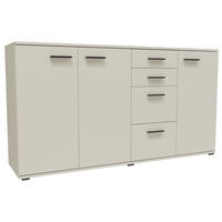 KOMMODE CR3-KD4 Weiß 137,8/34/73,5 cm (Kaschmir) - Kaschmir, Holzwerkstoff (137.8/73.5/34cm)
