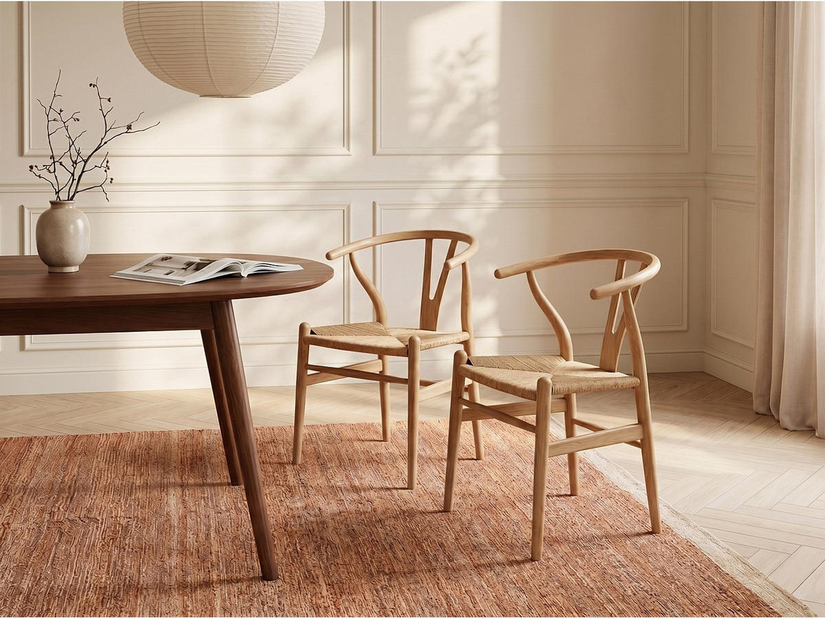 STUHL - 53 cm x 63 cm - holz - naturfarben hell Pogiana - Naturfarben, Naturmaterialien/Holz (53/77/63cm) - Vente-Unique