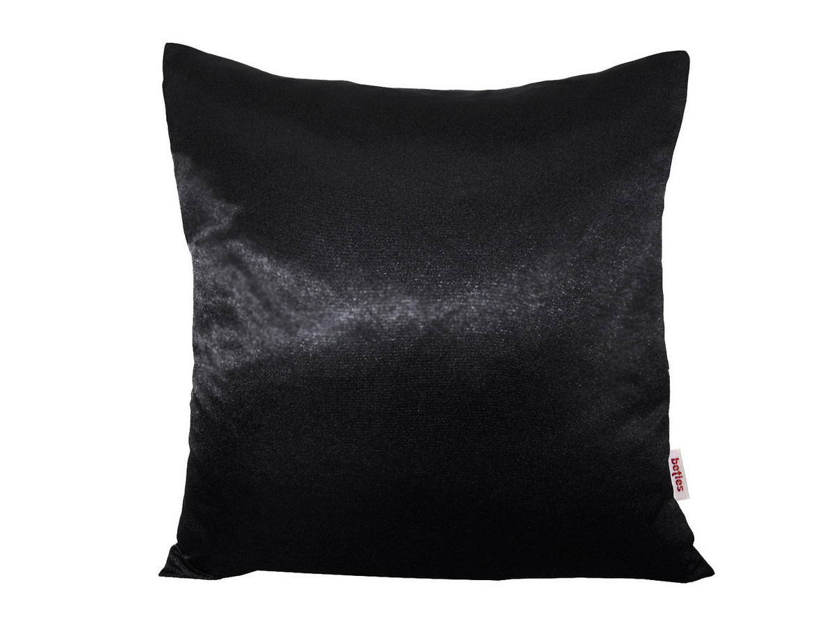 KISSENBEZUG Glanz Satin schwarz 40/40 cm - Schwarz, Textil (40/40cm) - beties Heimtextil