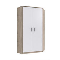 KLEIDERSCHRANK Joker in Eiche San Remo Weiß - Eckkleiderschrank - Braun, Holzwerkstoff (95/199/95cm)