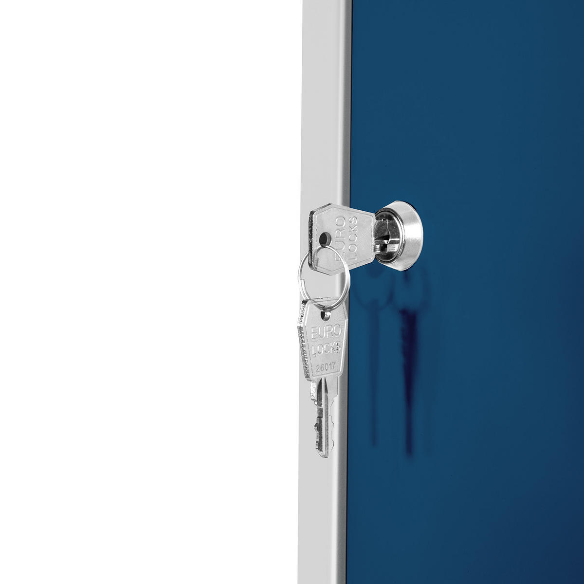 SCHLIESSFACHWÜRFEL 2x Blocky mit Zylinderschloss + 2 Schlüssel 40x40x40cm Lichtgrau/Blau - Dunkelblau/Grau, Metall (40/40/40cm) - PROREGAL