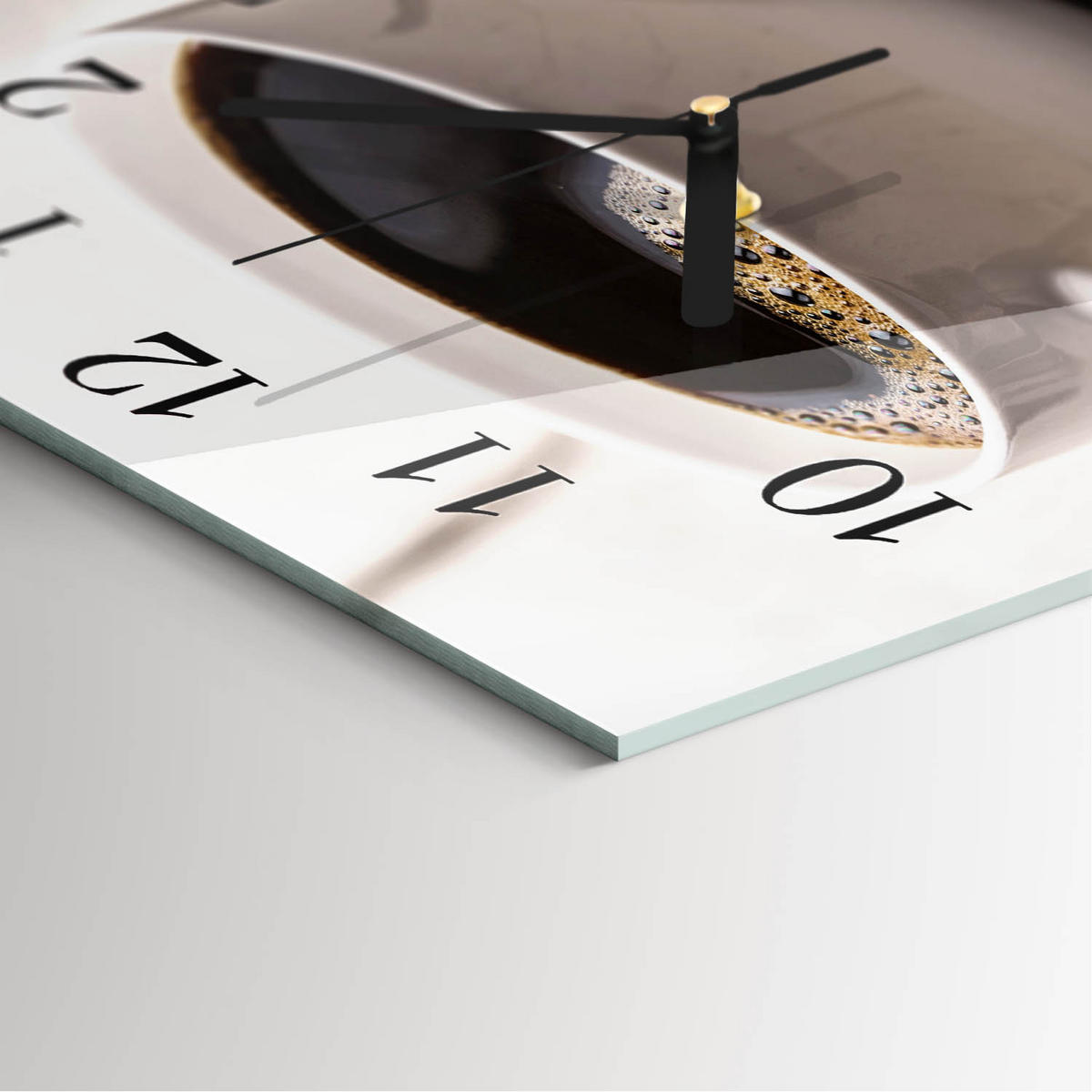 WANDUHR 30x30 cm - Kaffee - Braun, Glas (30/30/0.4cm) - TULUP