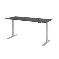 SCHREIBTISCH elektrisch XMKA 80/200/74 cm in Graphitfarben/Silberfarben - Silberfarben/Graphitfarben, Holzwerkstoff (80/200/74cm) - bümö