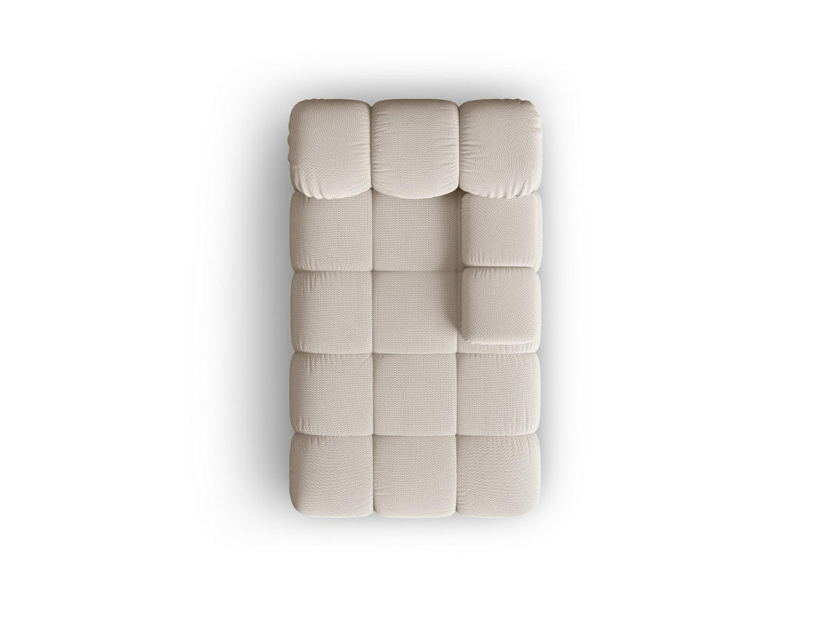 CHAISELONGUE rechts Bellis aus 3D-Stoff leichtes beige - Creme, Textil (94/70/155cm) - Micadoni