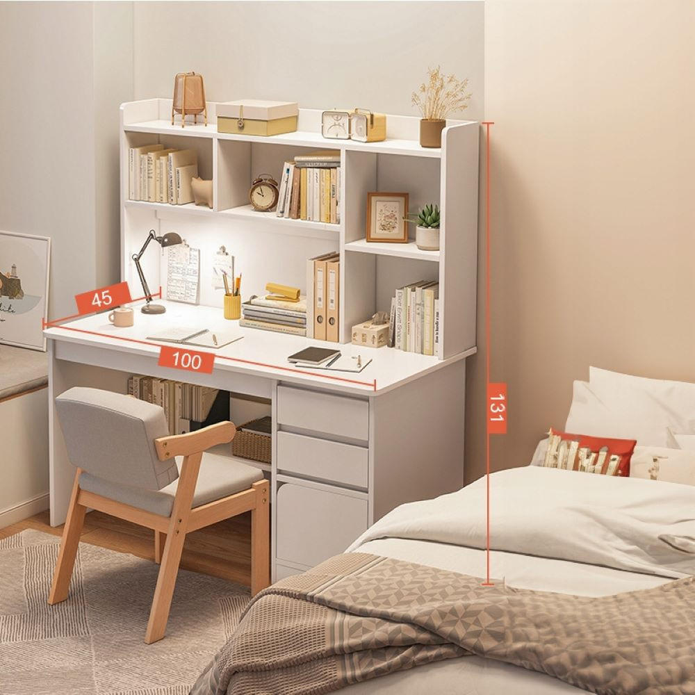 COMPUTERTISCH, weiß 100/45/131 cm - Weiß, Holzwerkstoff (100/45/131cm) - Rebiko