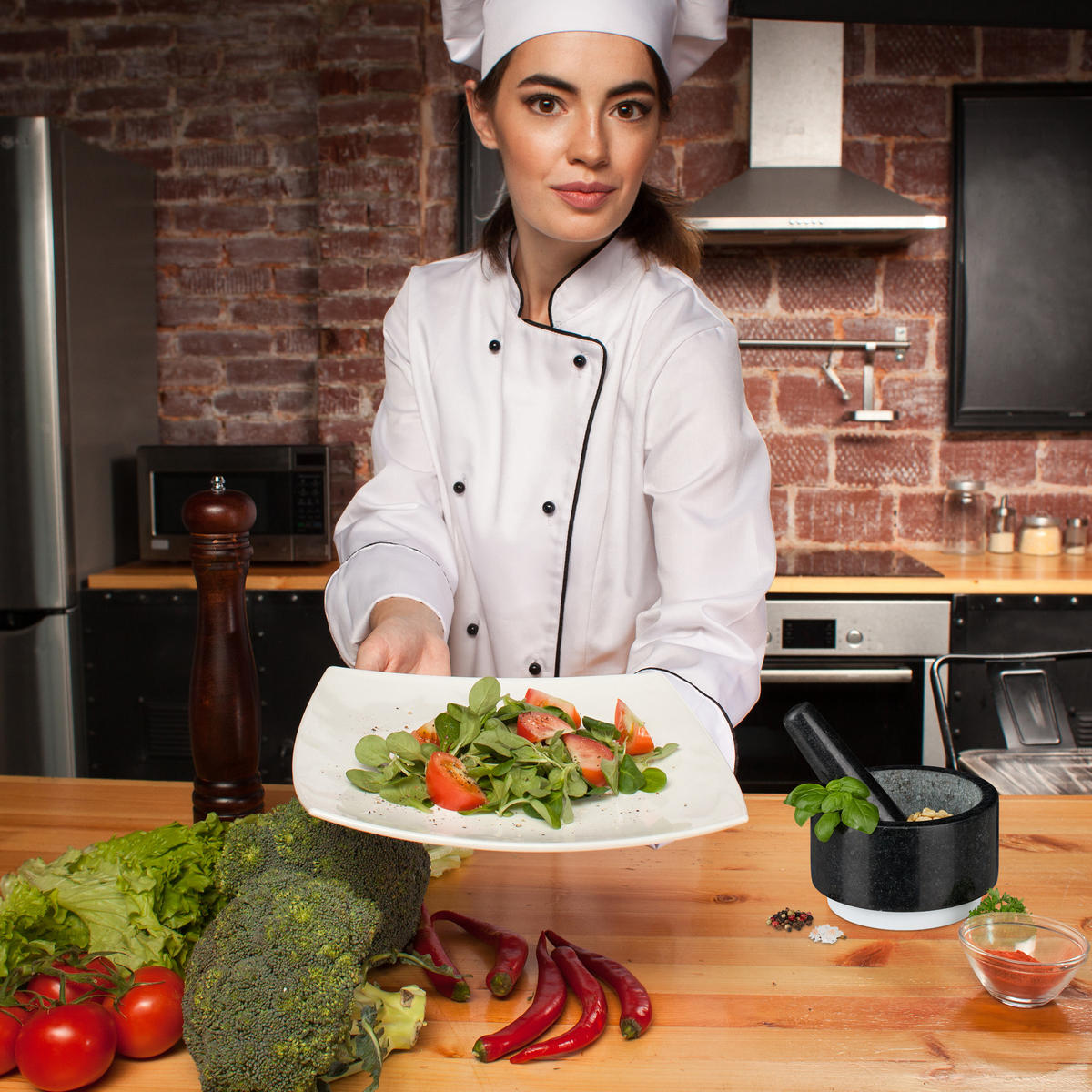 MÖRSER - Schwarz, Kunststoff/Stein (14/8.5/14cm) - Relaxdays