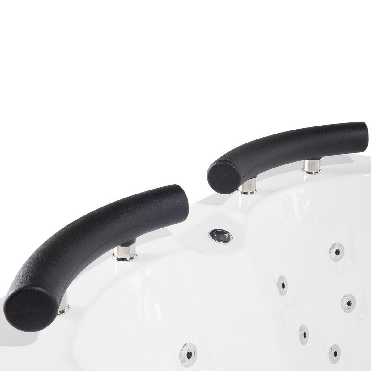 WHIRLPOOL BADEWANNE mit LED 113x160x63 cm weiß Paradiso - Weiß, Kunststoff (113/63/160cm) - Beliani