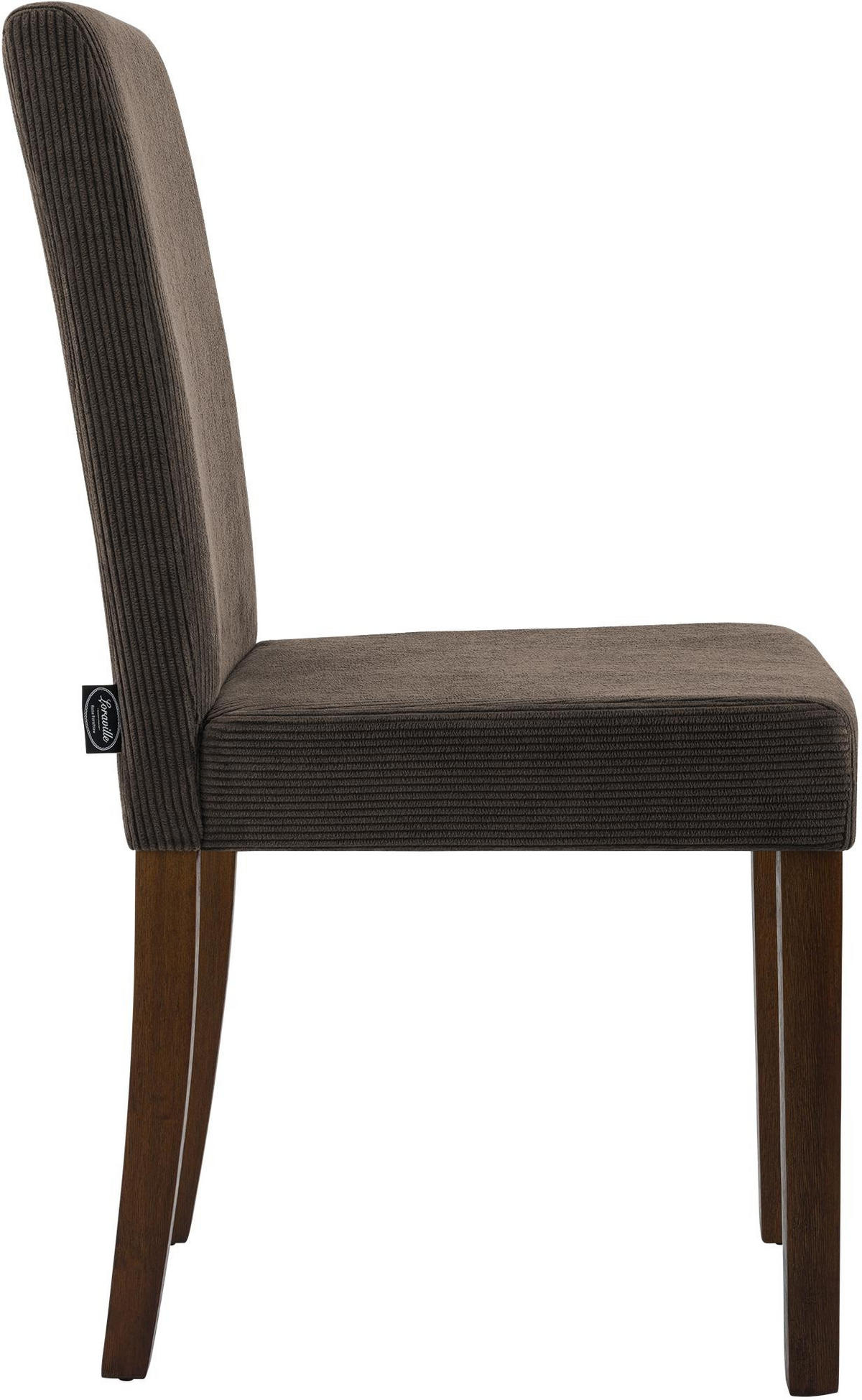 ESSZIMMERSTUHL 2er Set Dalan Cord Braun Antik-Dunkel Wohnzimmerstuhl - Braun, Textil (41/91/47cm) - DELUKE