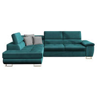 ECKSOFA Cotere, Seite: Links - Türkis, Holz/Textil (270/202cm) - MIRJAN24