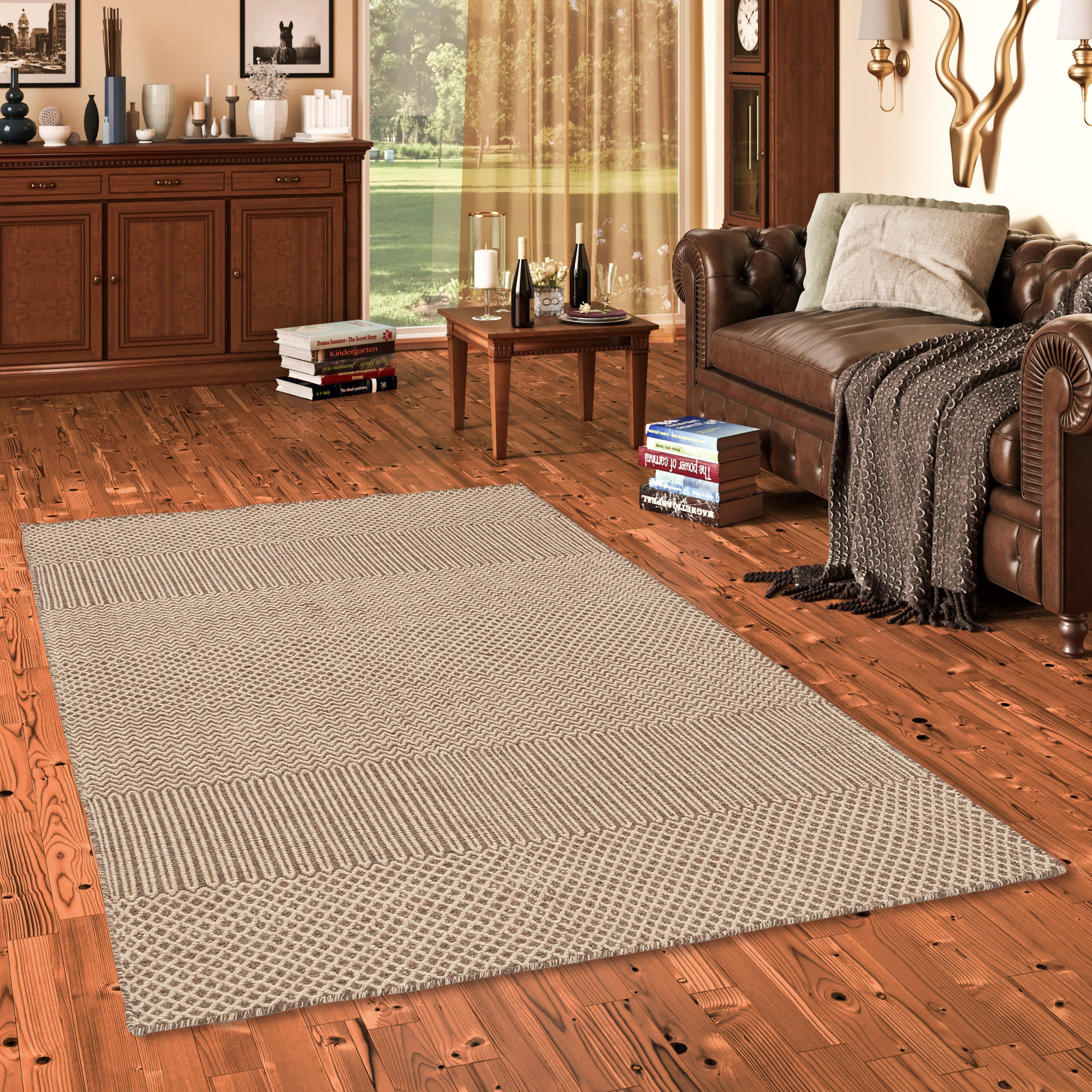 NATUR TEPPICH WOLLE RANA MELIERT - Beige, Textil (70/130cm) - Pergamon