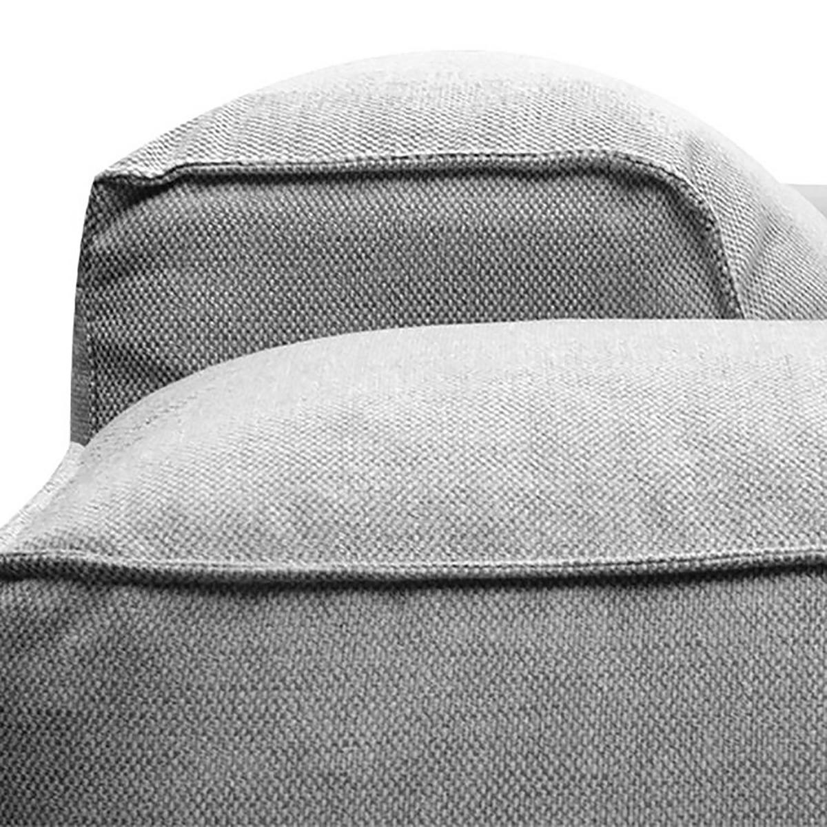 3-SITZER SOFA - Schwarz/Hellblau, Kunststoff/Textil (251/71/102cm) - home24