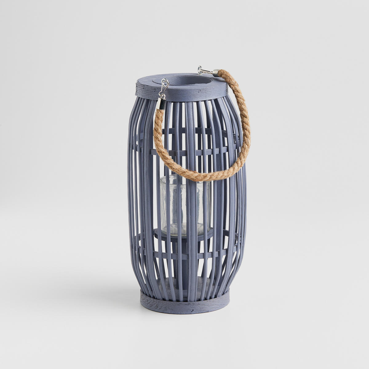 LATERNE Mindoradosea - Blau, Holz (18/35.5/18cm) - home&you