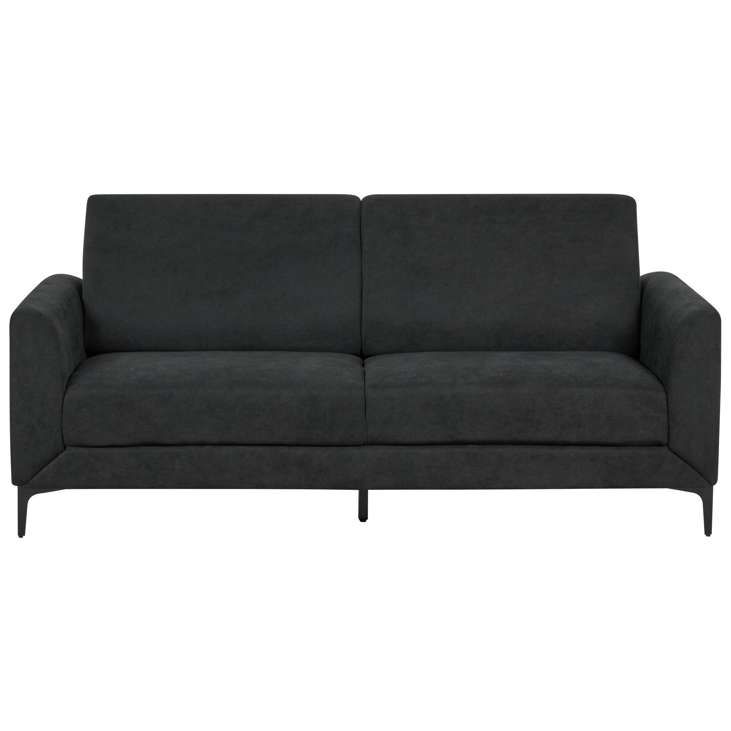 3-SITZER-SOFA schwarz Fenes - Schwarz, Textil (188/90/75cm) - Beliani
