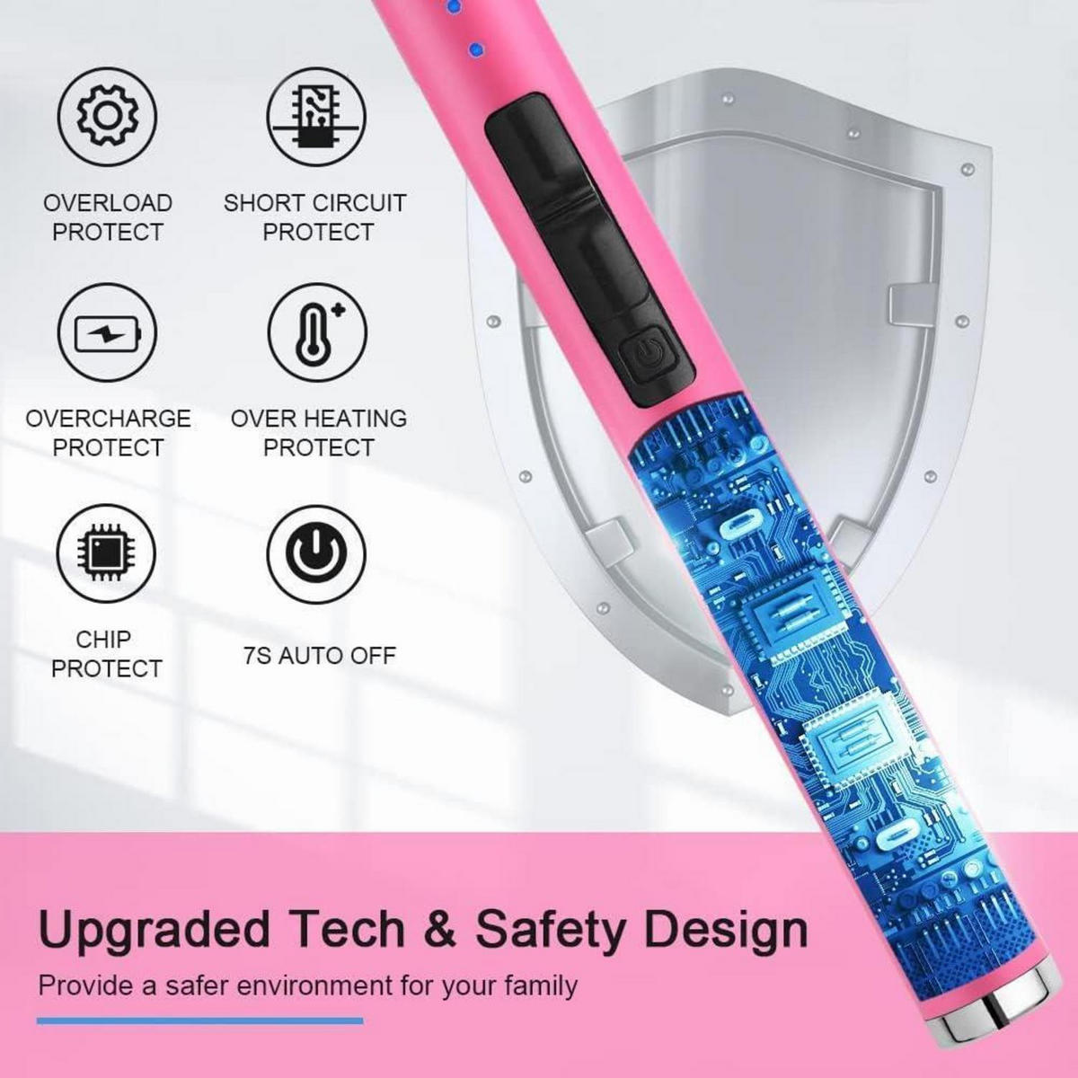 STABFEUERZEUG USB Aufladbar Plasma Pink - Pink, Kunststoff (4.1/1.7/17.7cm)