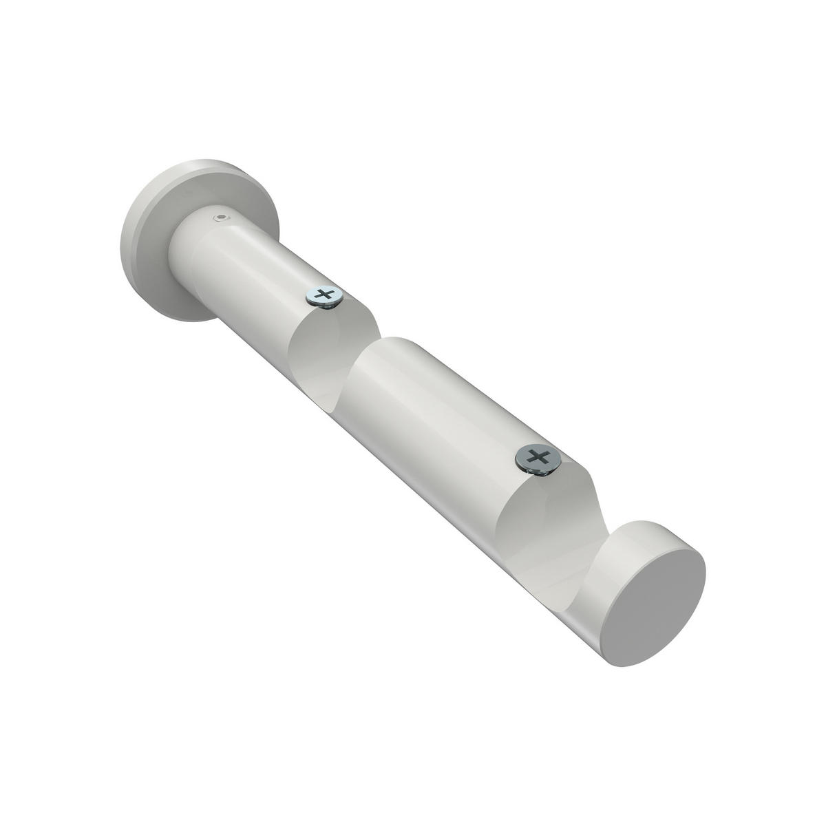 TRÄGER FÜR GARDINENSTANGEN 20 mm Ø, Platon 2-läufig, Weiß - Weiß, Metall (16/4/4cm) - INTERDECO