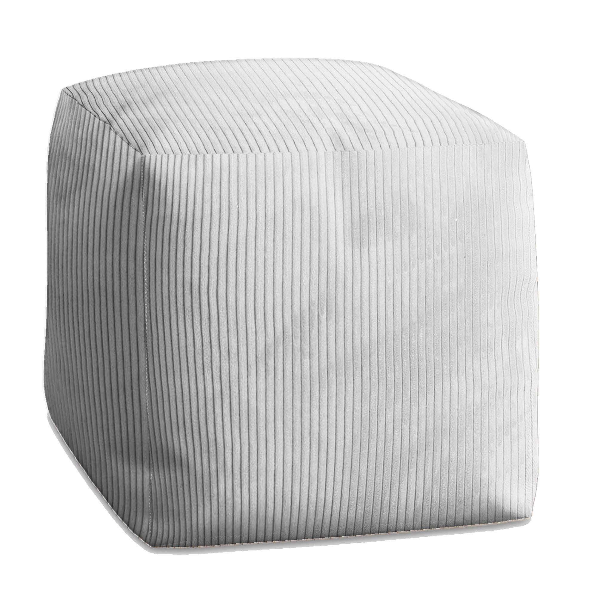 SITZSACK CUBE Storm Gray - Hellgrau/Grau, Textil (60/60/60cm) - Dreamroots