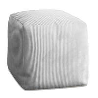 SITZSACK CUBE Storm Gray - Hellgrau/Grau, Textil (60/60/60cm) - Dreamroots