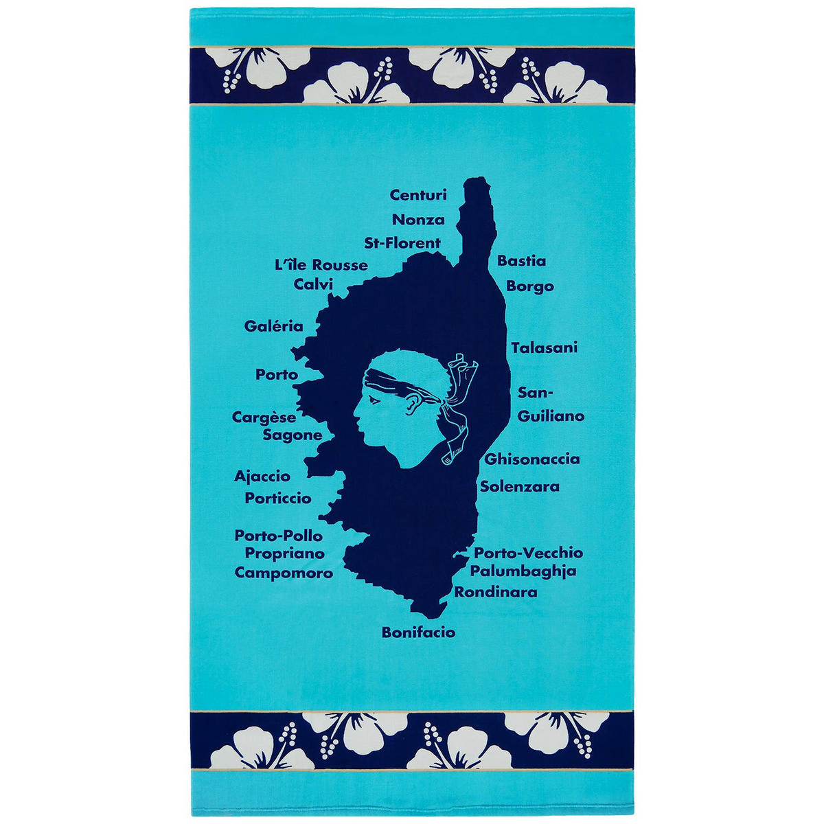 STRANDTUCH Mikrofaser Blau 90x170 250g/m² - Olzo - Blau, Textil (170/90cm) - LE COMPTOIR DE LA PLAGE