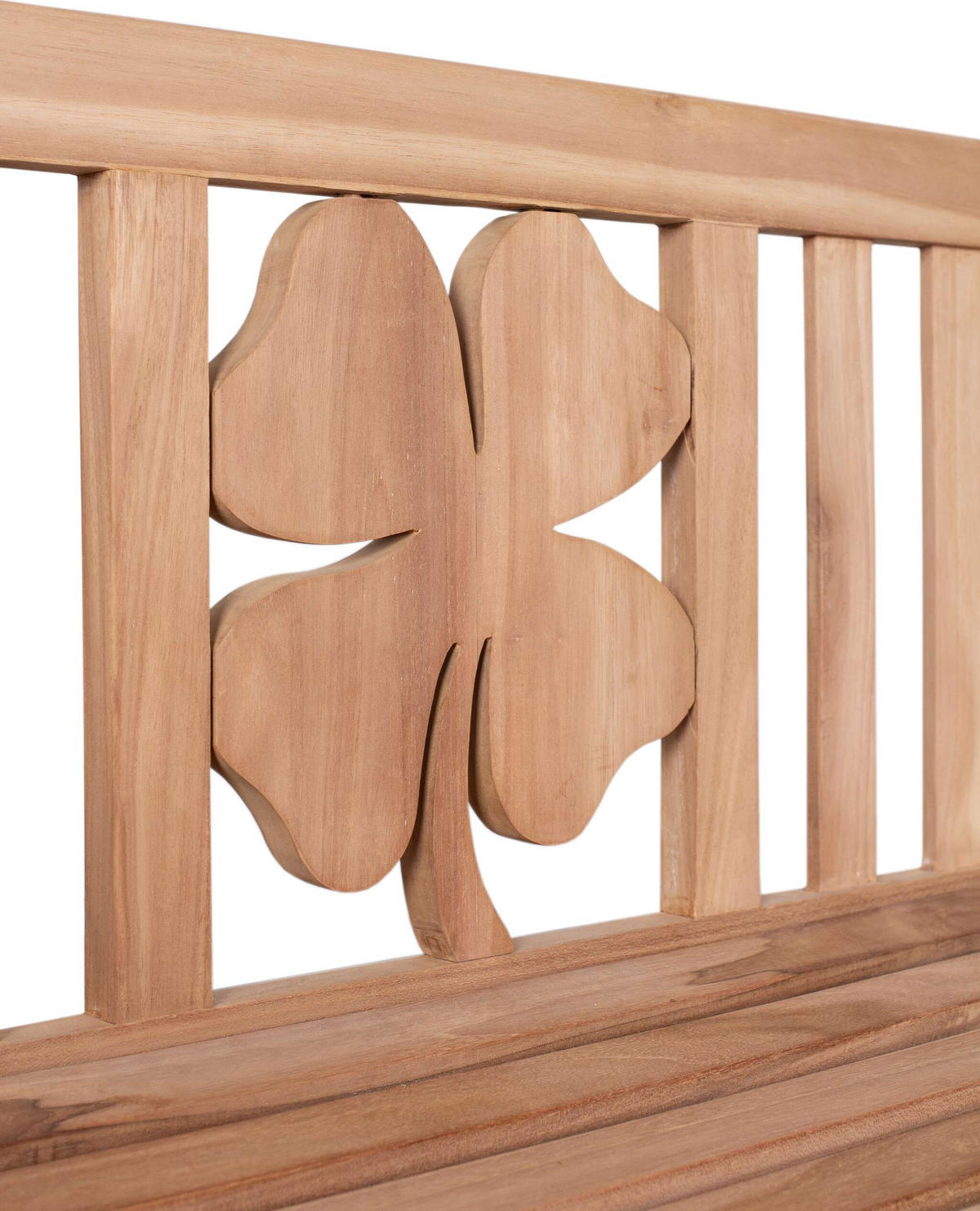 GARTENBANK Kleeblatt - Naturfarben, Holz/Metall (120/94/60cm) - Mr. Deko