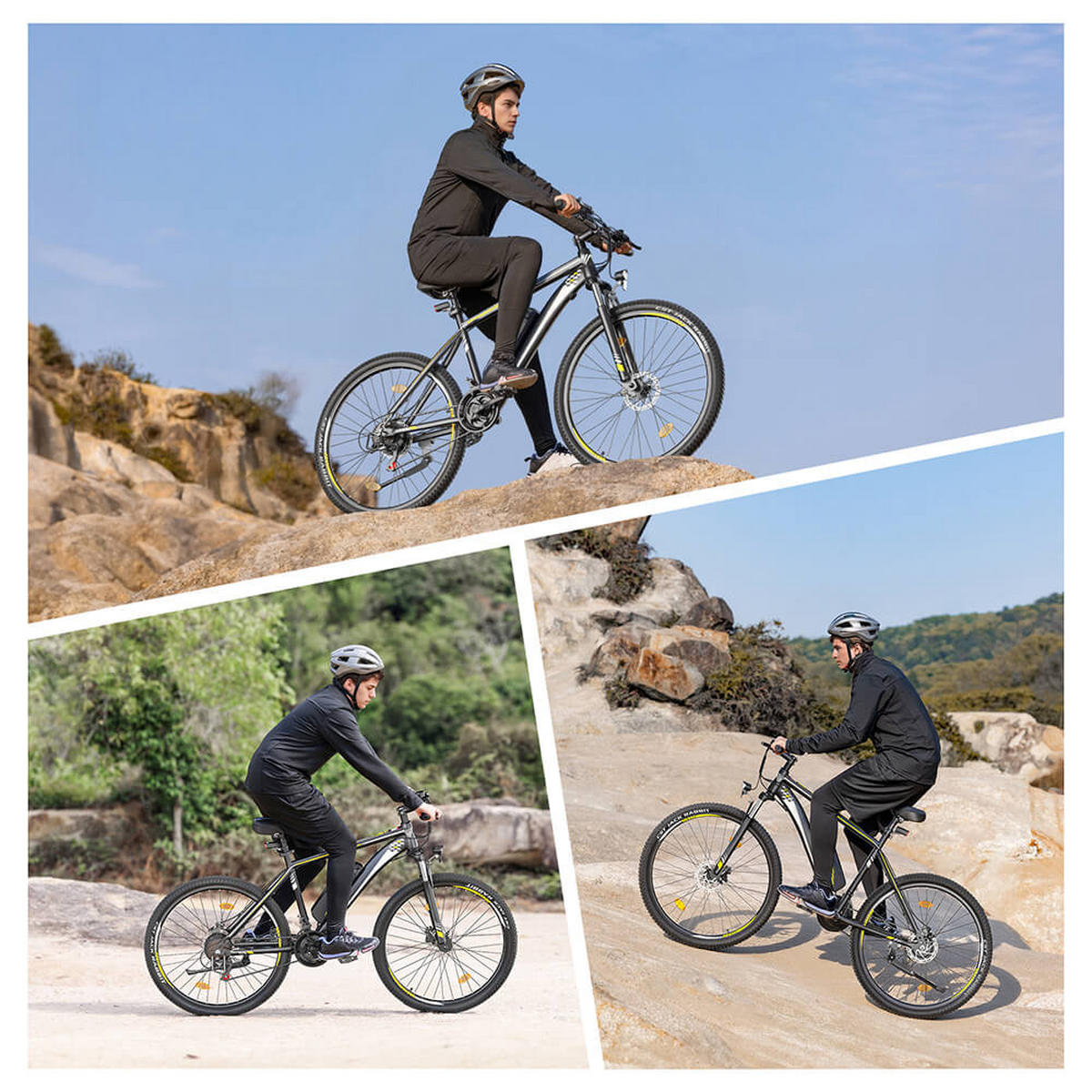 E-BIKE Touroll U1 29 – 250W Motor (45Nm), 468Wh Akku (65km), Shimano 21-Gang, 80mm Federgabel, 29" CST Reifen - Graphitfarben, Metall (110cm)