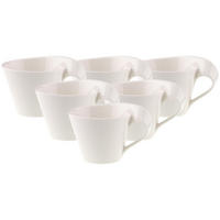 CAPPUCCINOTASSE NewWave Caffe weiß 250 ml 6er Set - Weiß, Keramik (0.25L) - Villeroy & Boch