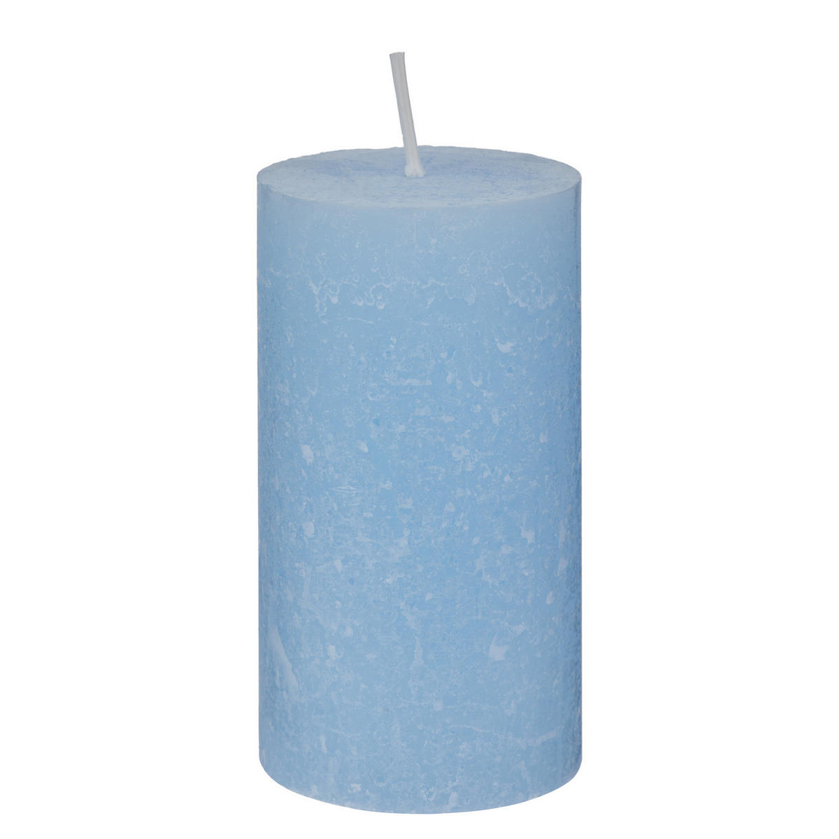 STUMPENKERZE (12er-Set) Rustic Ø6,8 x 13 cm - Hellblau, Paraffin (7/13/7cm) - Butlers