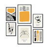 POSTER Set Mit 6 In Schwarzer Tinte Heim Künstlerische Und Abstrakte Drucke Für Innenarchitektur A3 & A4 Schwarzer Rahmen - Schwarz, Papier (29/3cm) - Nacnic