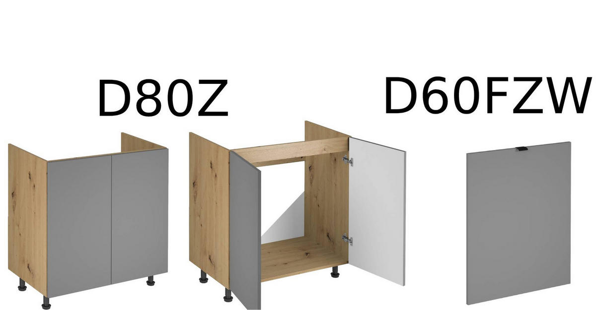 WINKELKÜCHE 390 × 260 cm - Langen K106-M860 - in Beige / Matt - Beige/Schwarz, Holz/Holzwerkstoff (390/260/212cm)