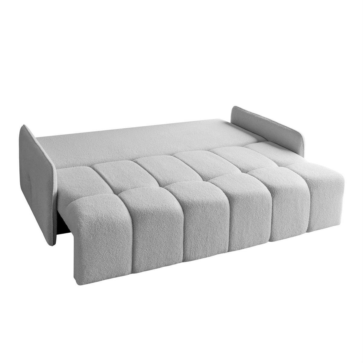 SCHLAFSOFA Morena, zweisitzig, mit Schlaffunktion, Quelle 83 - Hellgrau, Textil (207/90/90cm) - Lookway