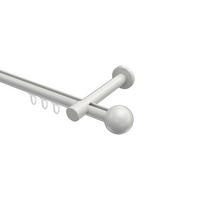 INNENLAUF-GARDINENSTANGEN-SET Prestige Luino 540 cm (geteilt in 3 x 180 cm), 1-läufig, 20 mm Ø Weiß - Weiß, Metall (540cm) - INTERDECO