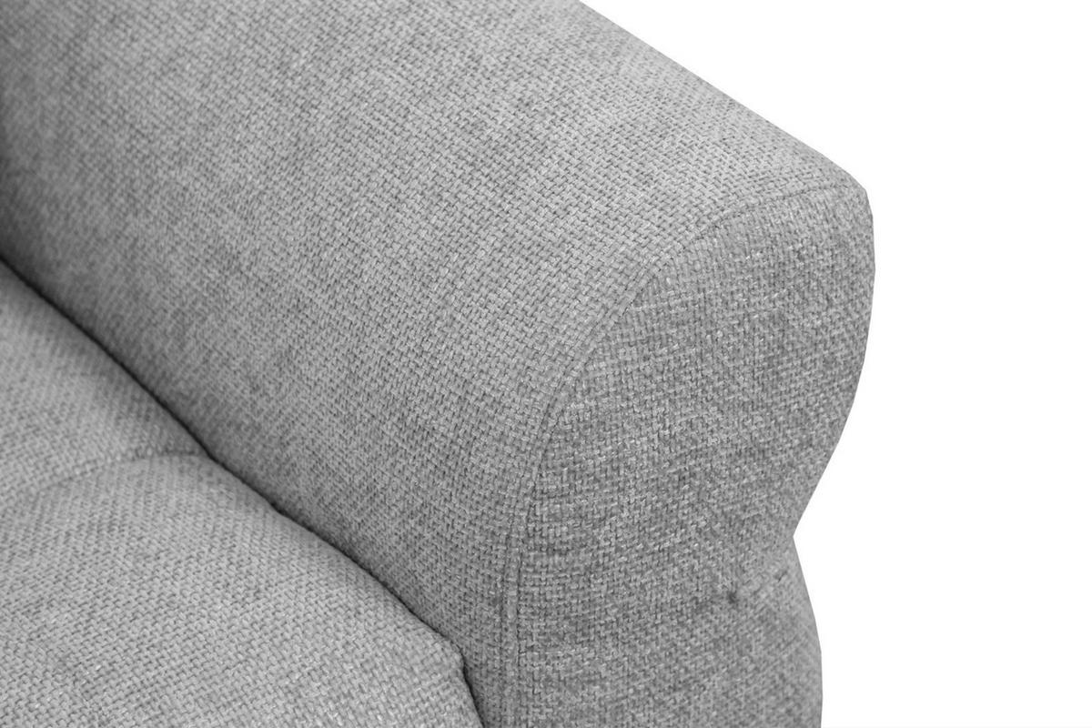 SOFA SALVINI 2-Sitzer, hellgrau - Hellgrau/Schwarz, Holzwerkstoff/Textil (176/88/99cm) - Courtois Laville