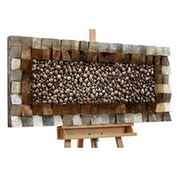 WANDBILD Braun 123/55 cm - Braun, Holz/Kunststoff (6.5/55cm) - KUNSTLOFT