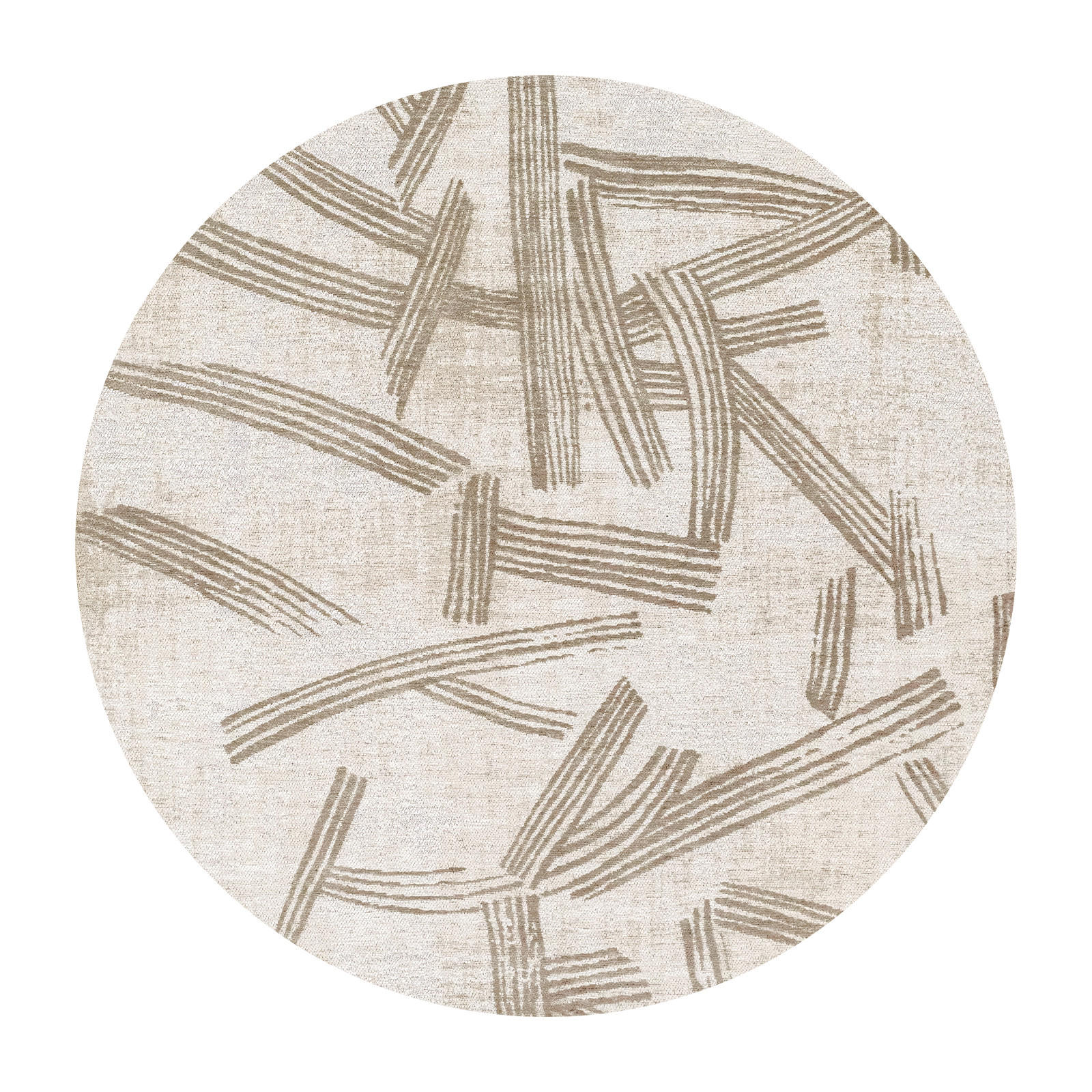 TEPPICH Dune Meditation Kanji 240/240 cm - Weiß, Kunststoff/Textil (240/240cm) - Louis De Poortere