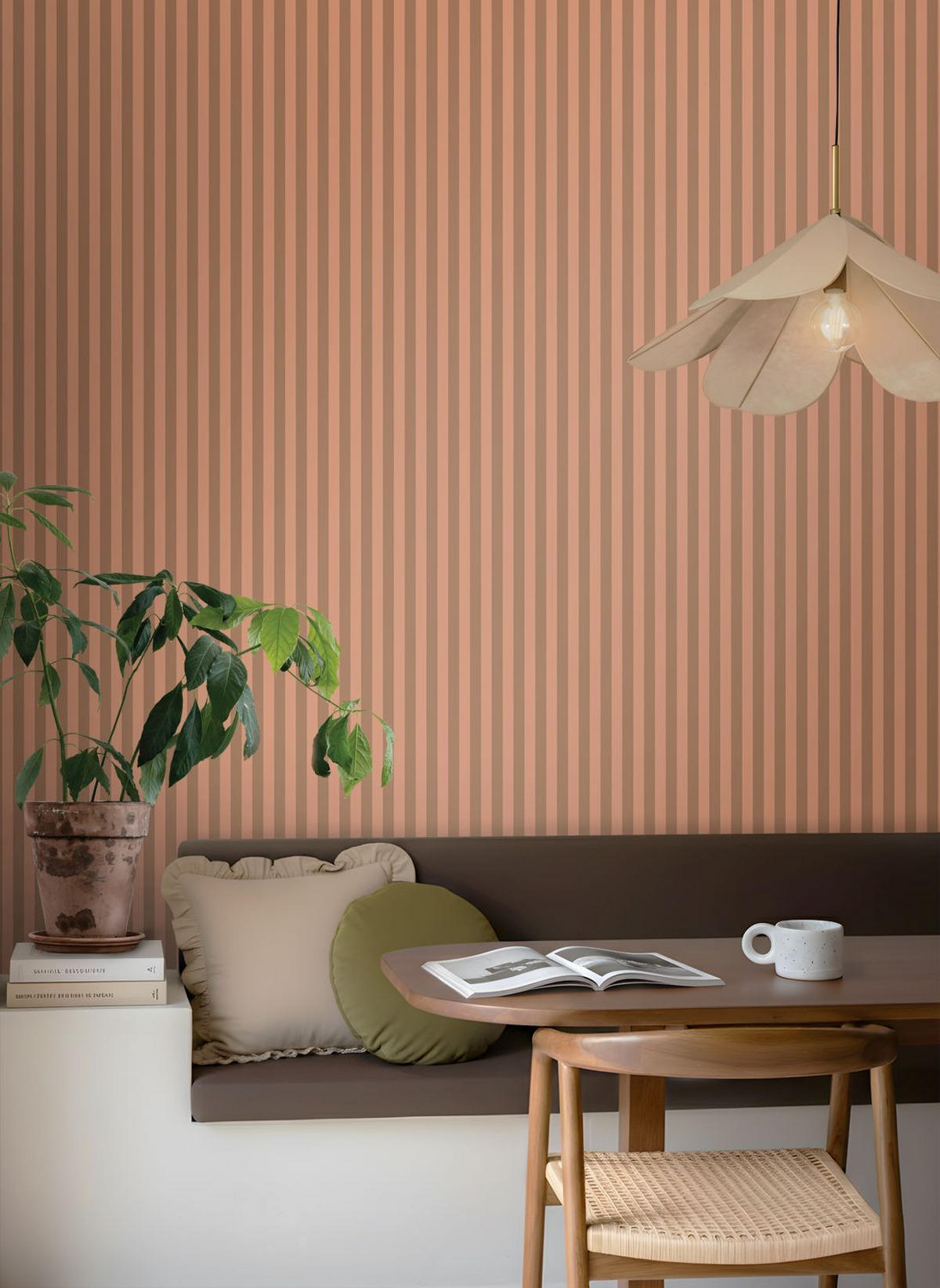 TAPETE Streifen 50 x 900 cm - Pink, Papier (50/900cm) - ESTAhome