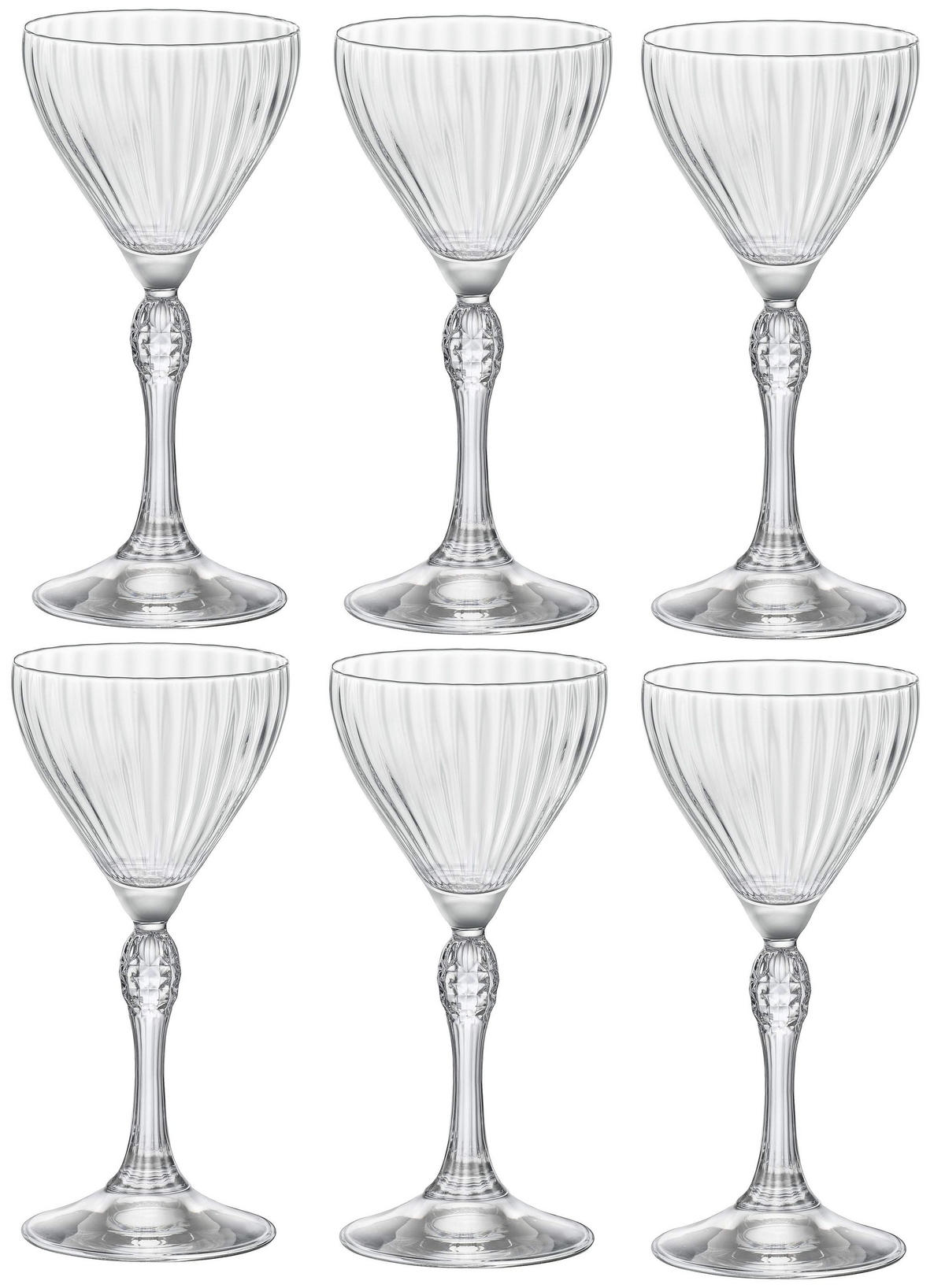 LIKÖRGLAS Likörgläser America 20's 140 ml - 6 Stücke - Transparent, Glas (0.14L) - Bormioli Rocco