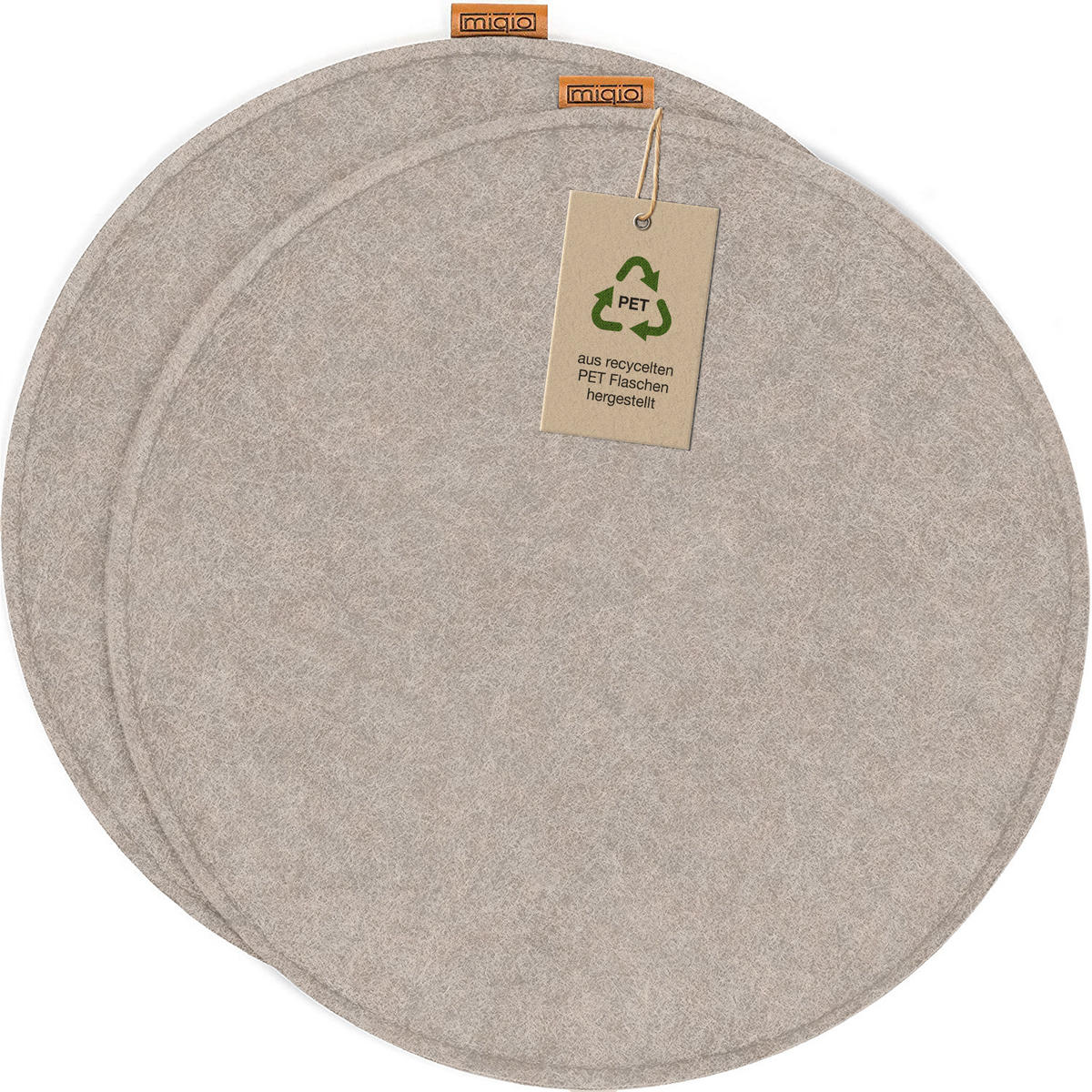 SITZKISSEN mit Antirutschnoppen 2er-Set - Beige, Textil (35/35/2cm) - Miqio Design