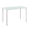 ESSTISCH Enschede - Weiß, Glas/Metall (60/105/75cm) - [en.casa]
