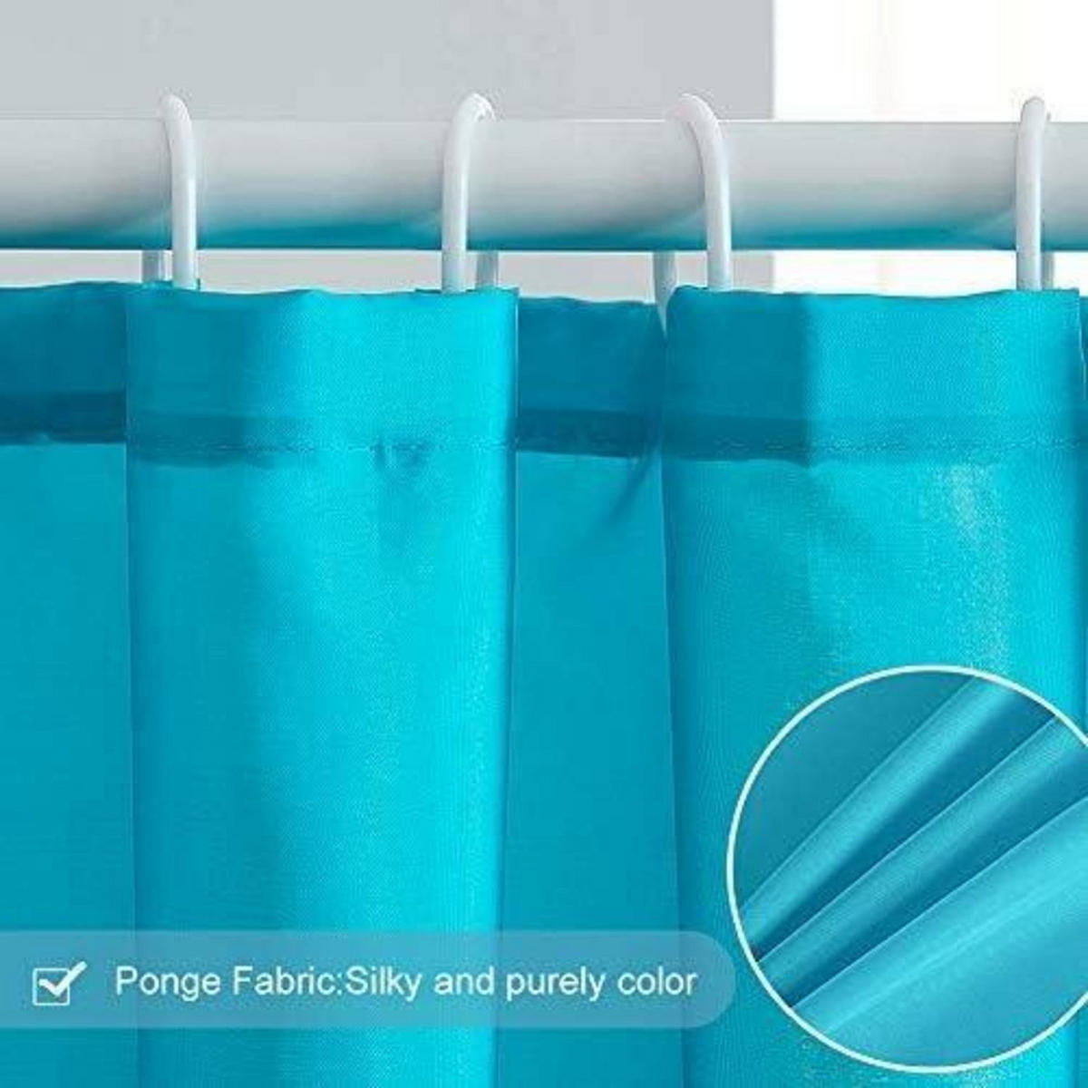 DUSCHVORHANG Textil Aquamarine 120 x 200 cm - Türkis, Textil (120/200cm)