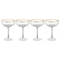 CHAMPAGNERSCHALE (4er Set) Golden Twenties - Transparent, Glas (0.4L) - Butlers
