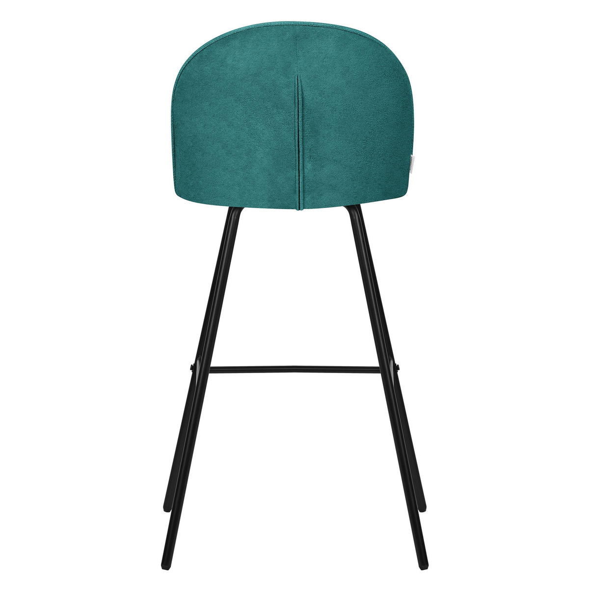 BARHOCKER 2er Set Petrol mit Stoffbezug - Petrol/Schwarz, Textil/Metall (52/102/50cm) - ML-DESIGN
