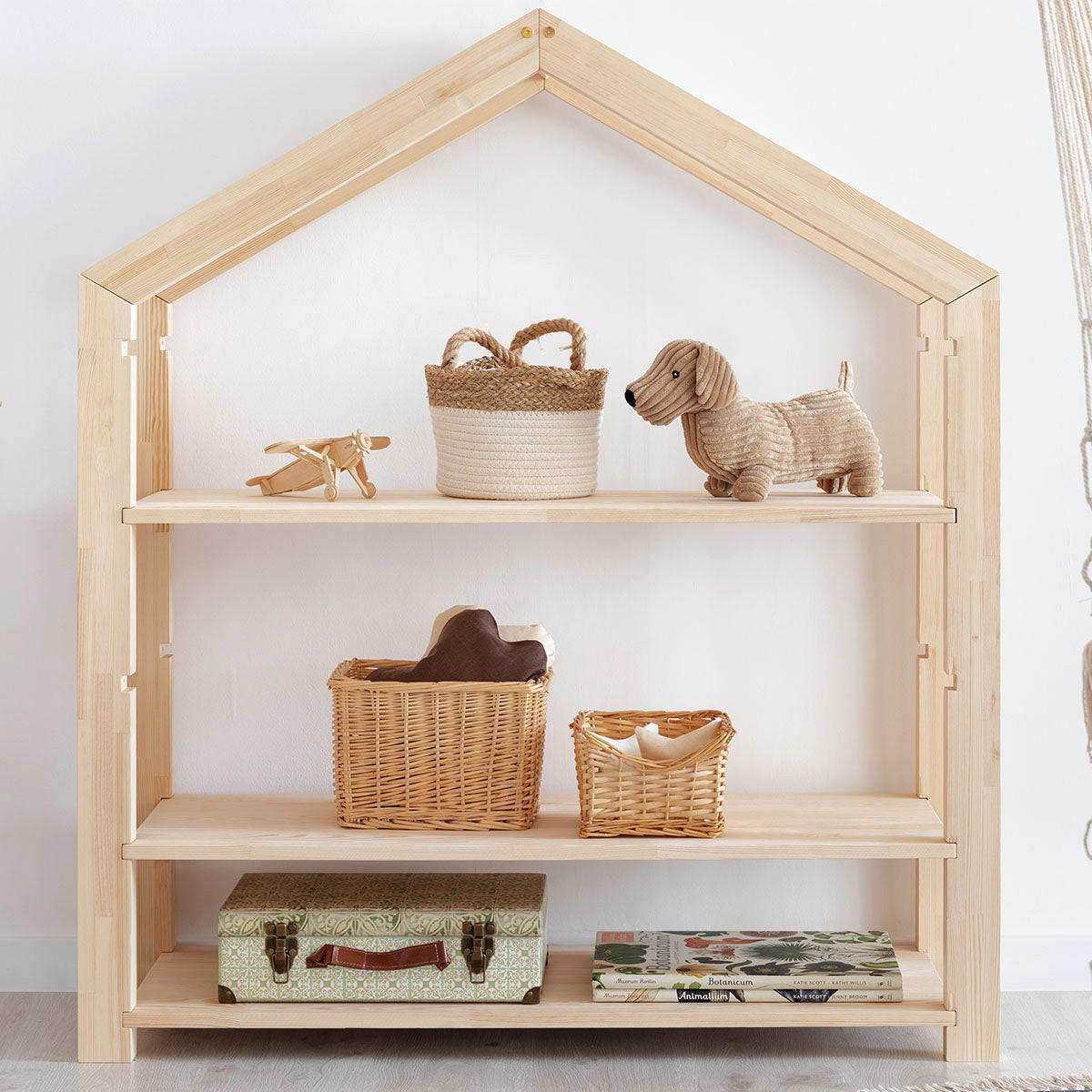 REGÁL NA KNIHY Hugo Prírodné drevo - hnedá, drevo (113/126.5/40cm) - Petits-meubles