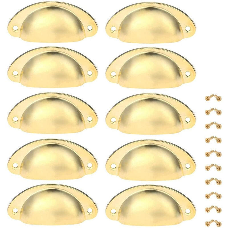 MÖBELGRIFF Gold 10er-Set 82 mm - Goldfarben, Metall (3.5/2.2/8.1cm)