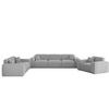 SOFASET Celes Premium 3-2-1 In Sven - Hellgrau, Holzwerkstoff/Textil (218/73/90cm) - Fun Möbel
