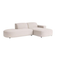 ECKSOFA Cursal Atelier, Stoff Poso, Beige, Rechts - Beige, Holz (284/166cm) - Kaiser Möbel