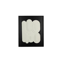 WANDDEKORATION August Schwarz/ Weiß - Schwarz, Naturmaterialien (52/4cm) - Zuiver
