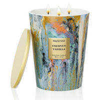 DUFTKERZE im Glas Coconut Vanilla 990g 150 Std Brenndauer 3 Dochte - Multicolor, Paraffin (16cm)