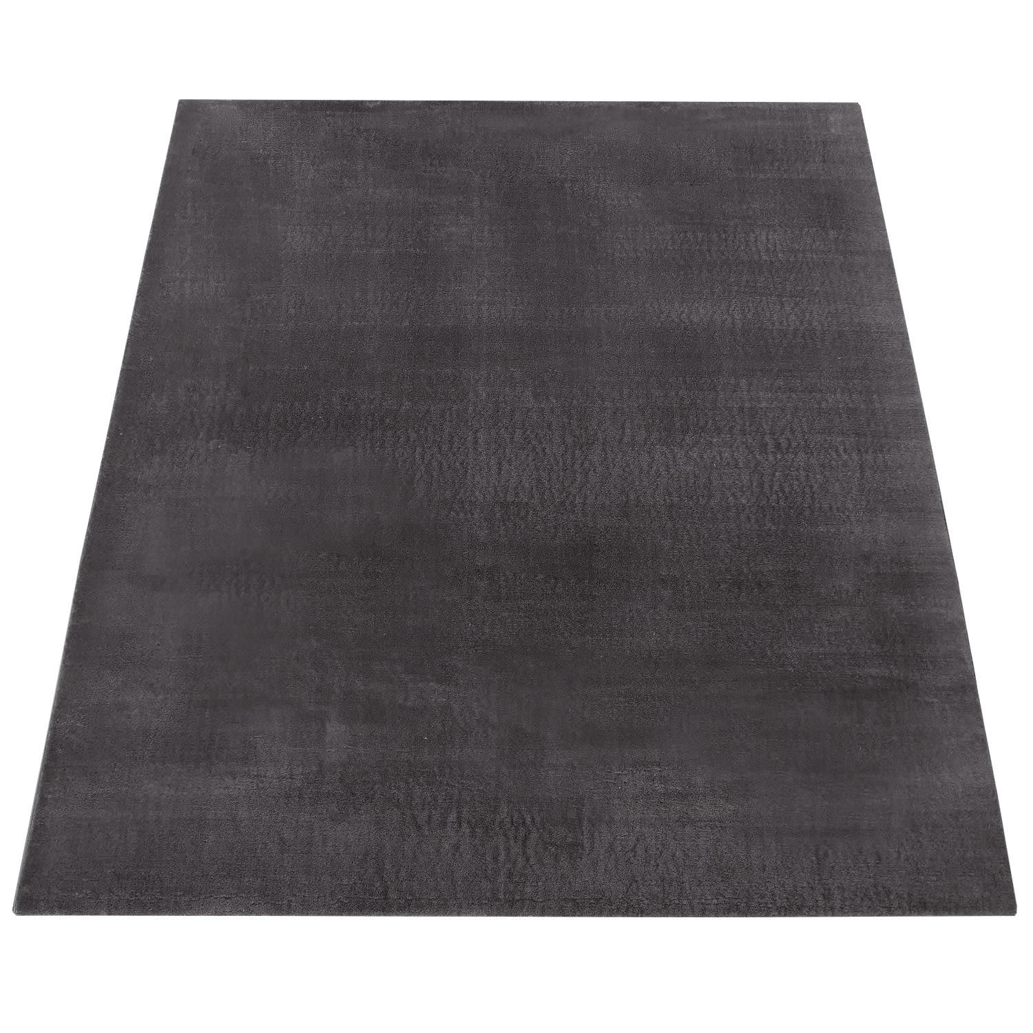 TEPPICH Kurzflor waschbar Unifarben Wohnzimmer schmutzabweisend Anthrazit Rechteckig 140x200 - Anthrazit, Textil (140/200cm) - KADIMA DESIGN