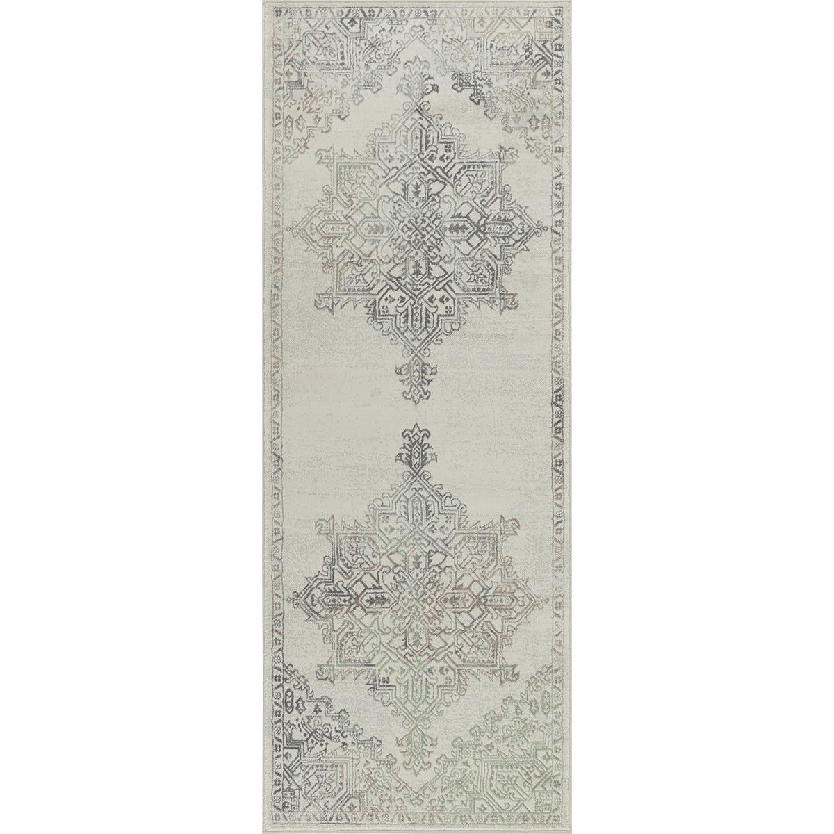 VINTAGE-TEPPICH 80/220 cm Grau - Hellgrau, Textil (80/220cm)