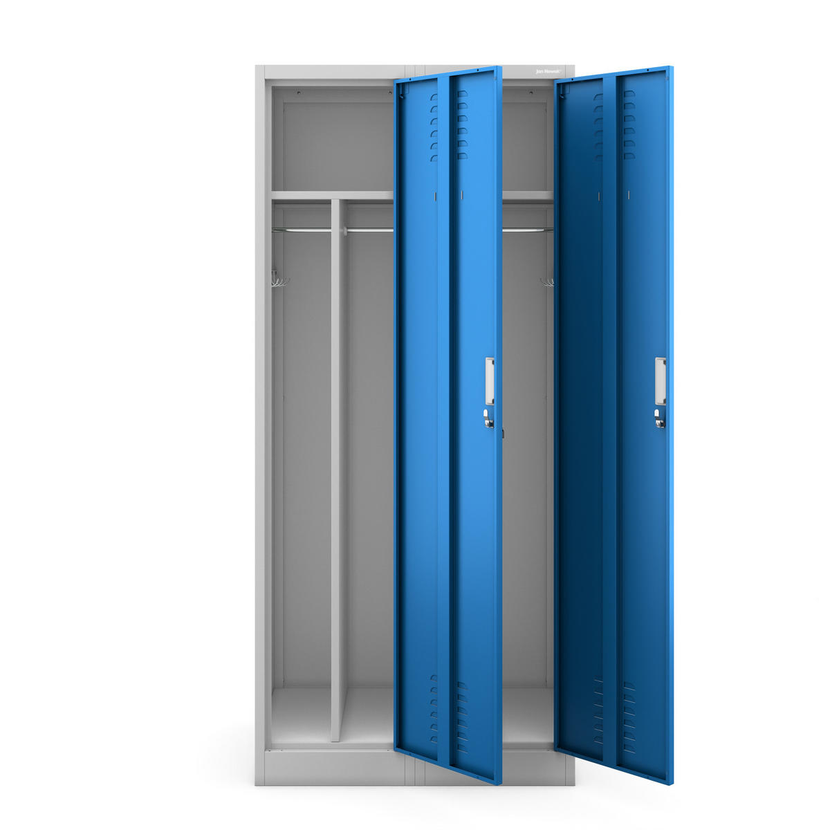 UMKLEIDESCHRANK KACPER - Blau/Grau, Metall (80/180/50cm) - Jan Nowak